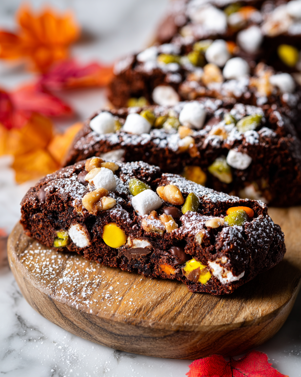 Biscotti Rocky Road al Cioccolato: Golosi e Facili Biscotti Rocky Road al cioccolato con marshmallow e noci, dolce autunnale ideale per feste e condivisione