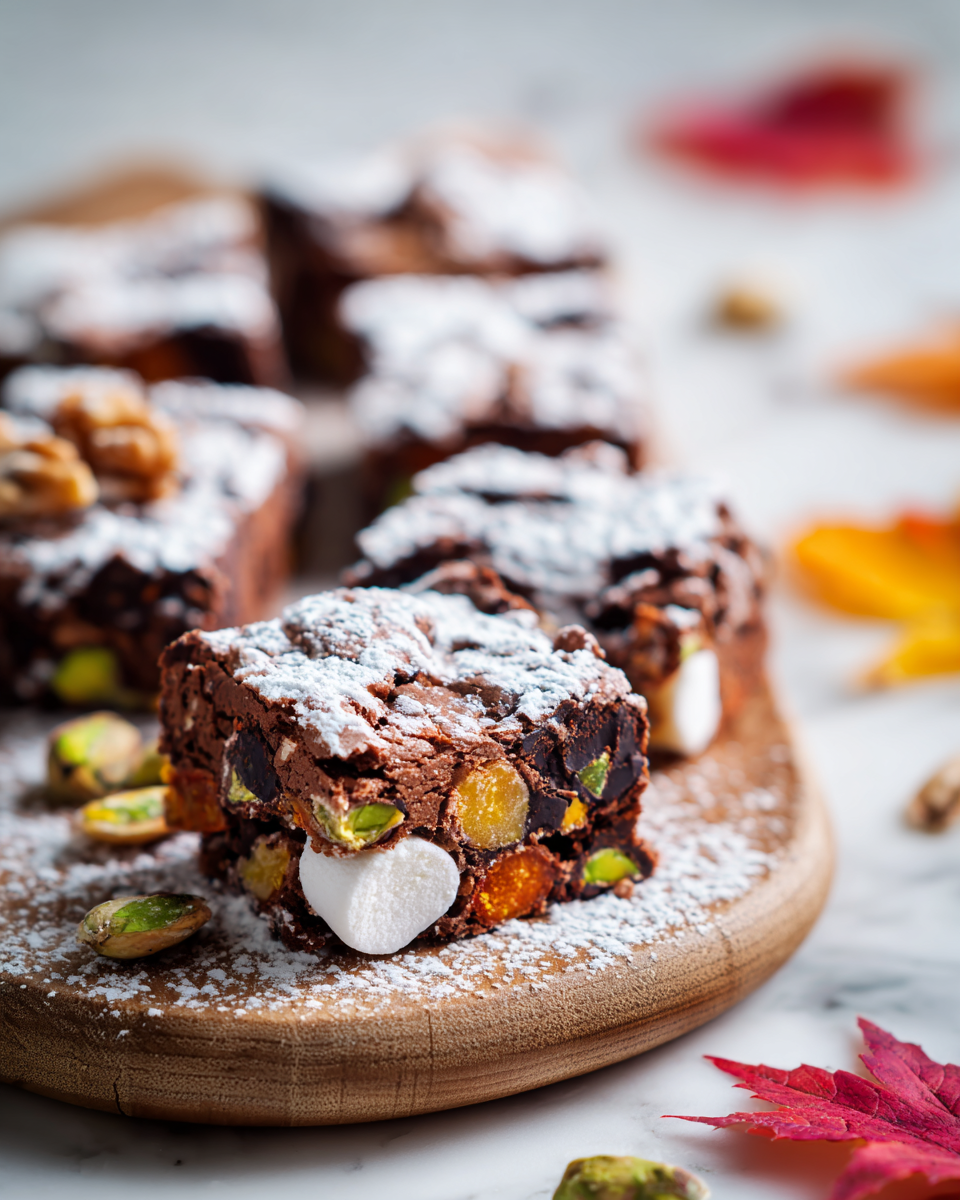 Biscotti Rocky Road al Cioccolato: Golosi e Facili Biscotti Rocky Road al cioccolato con marshmallow e noci, dolce autunnale ideale per feste e condivisione