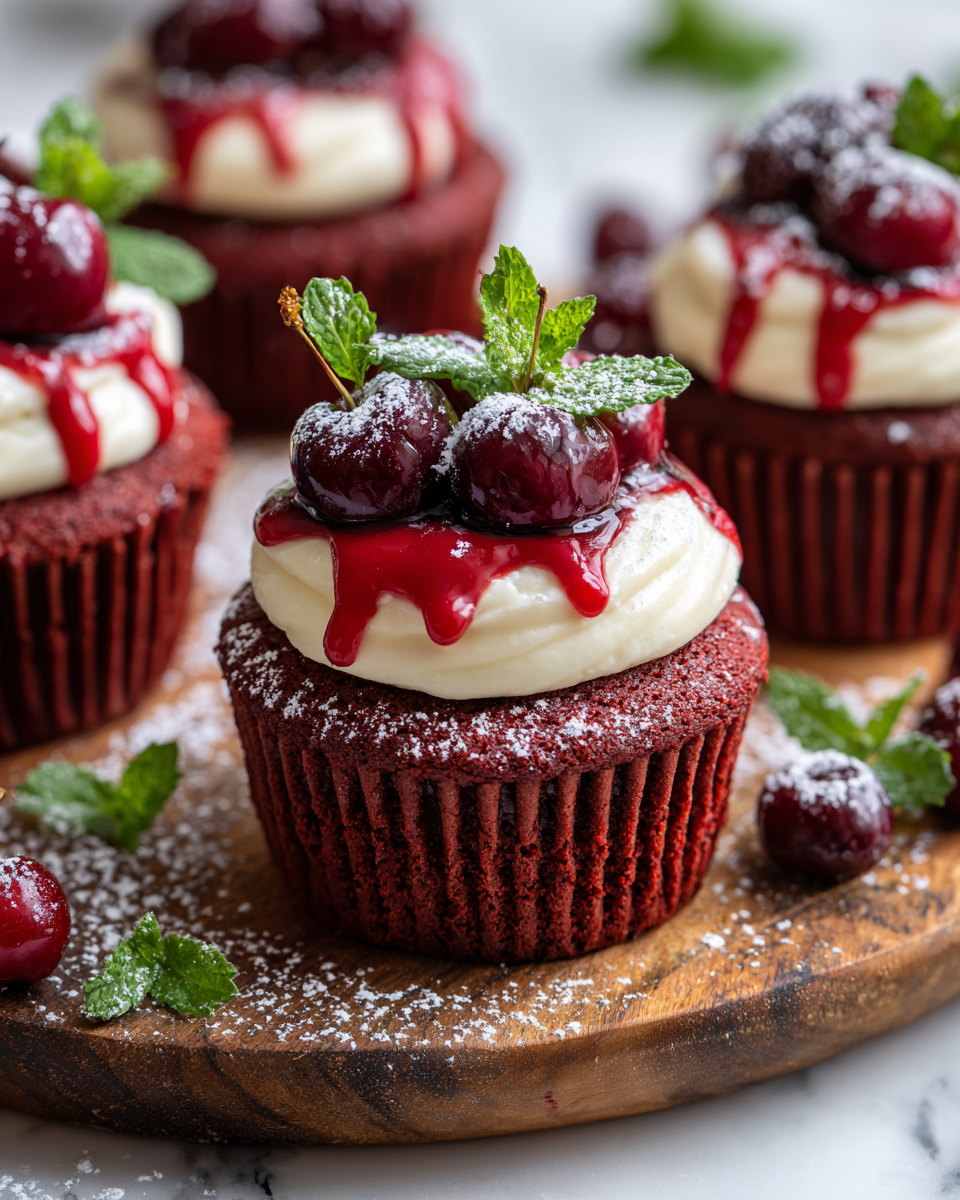 Cupcake Rosso Sangue: Un Dolcetto Spaventoso per l'Autunno Cupcake Rosso Sangue decorati con salsa di frutta, perfetti per Halloween e l'autunno, ricetta gustosa e festiva.