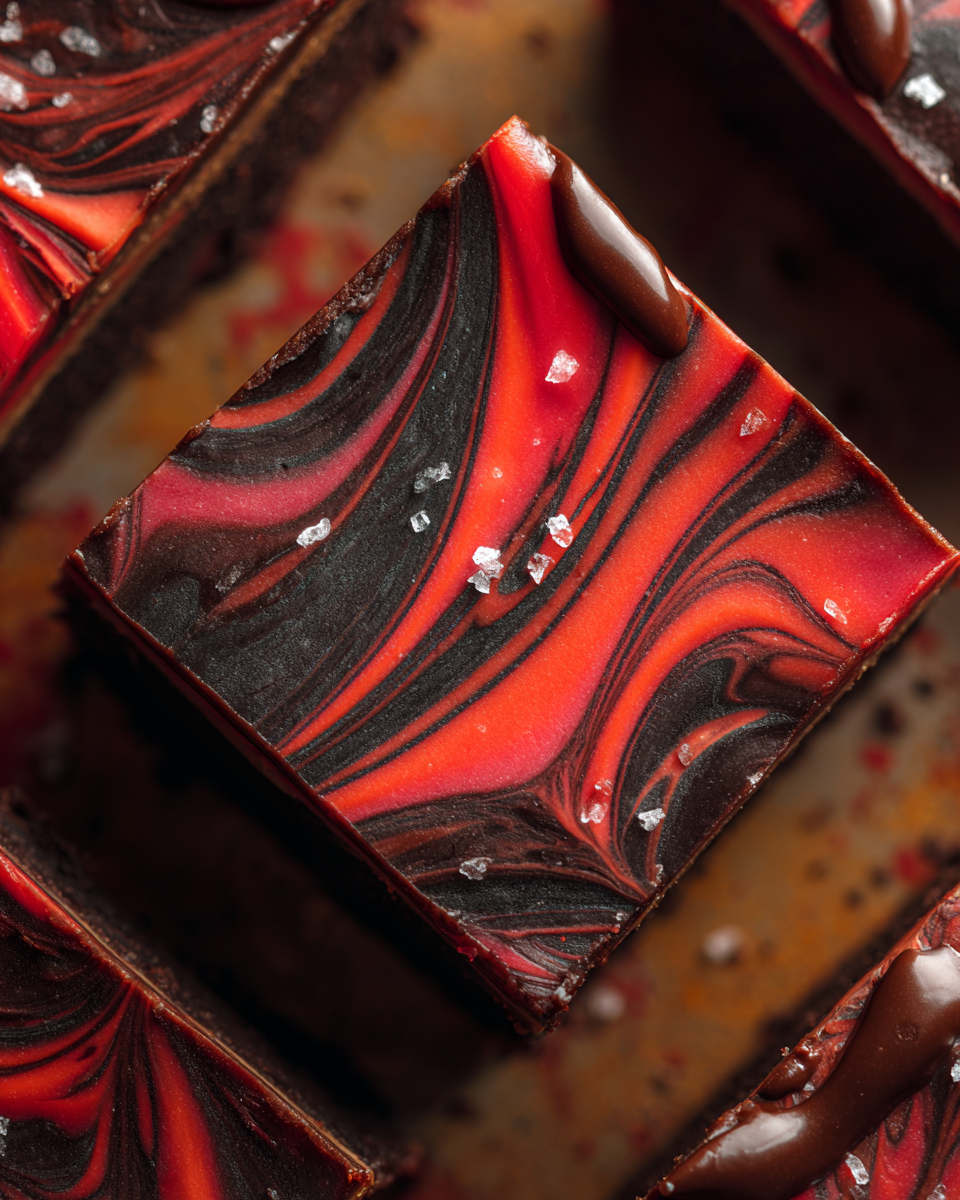 Delizioso Fudge Vampiro per Halloween Fudge Vampiro di Halloween, dolce facile e spettrale, perfetto per feste