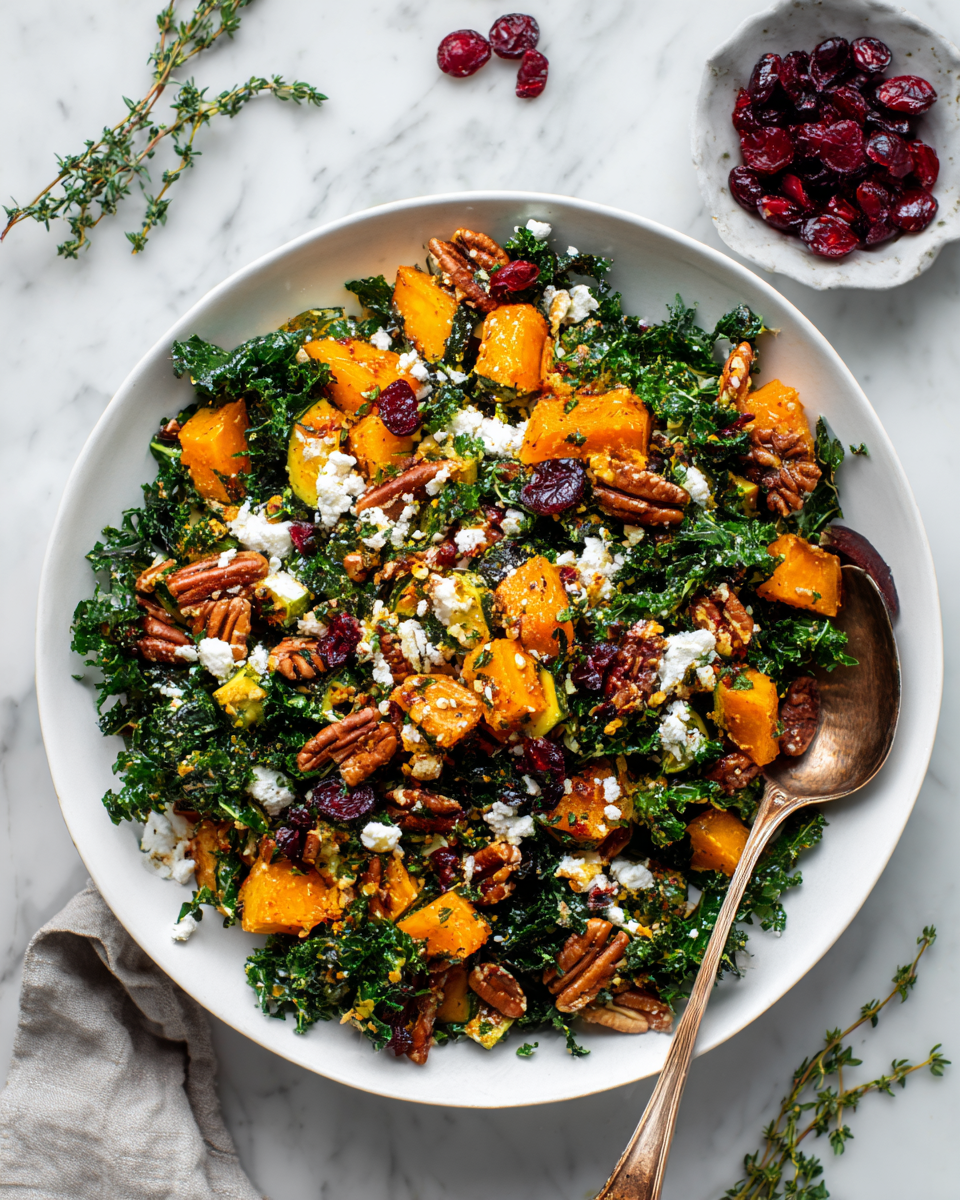 Insalata Autunnale di Zucchini e Cavolo Riccio Ricetta insalata autunnale di zucchini e cavolo riccio con noci, feta e mirtilli secchi, sana e deliziosa.