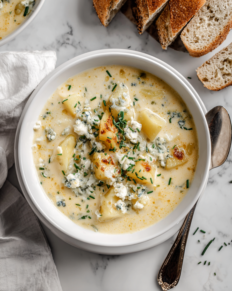 Deliziosa Zuppa di Patate e Gorgonzola Cremosa Zuppa cremosa di patate e gorgonzola, ideale per le serate autunnali. Facile e veloce da preparare, perfetta per le occasioni conviviali.