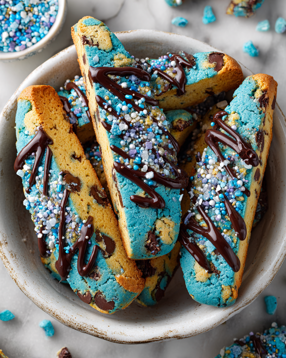 Biscotti Cookie Monster colorati, ideali per feste e celebrazioni, dolci e facili da preparare