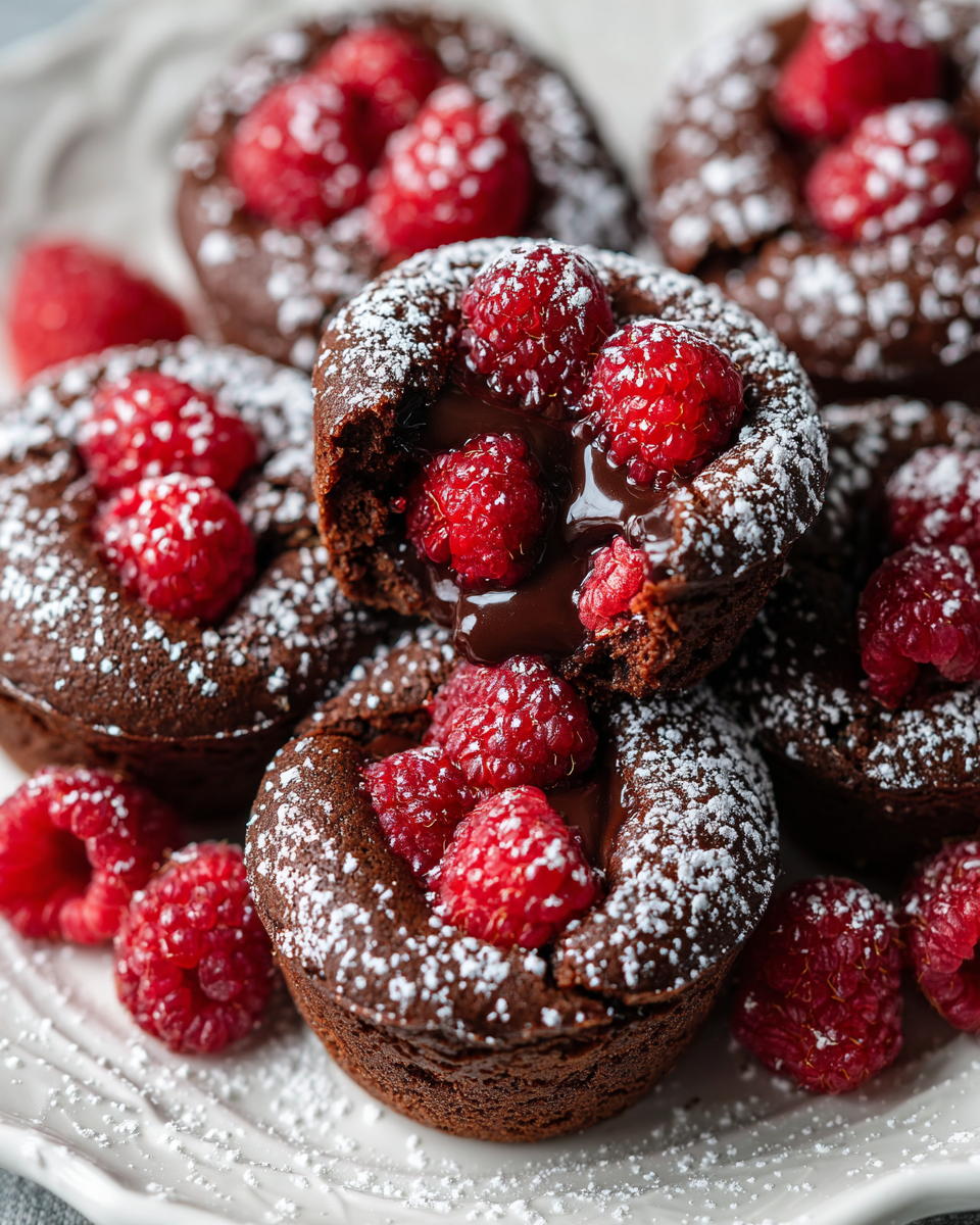 Scopri i Cupcake al Cioccolato con Lamponi Cupcake al cioccolato fondente con lamponi freschi