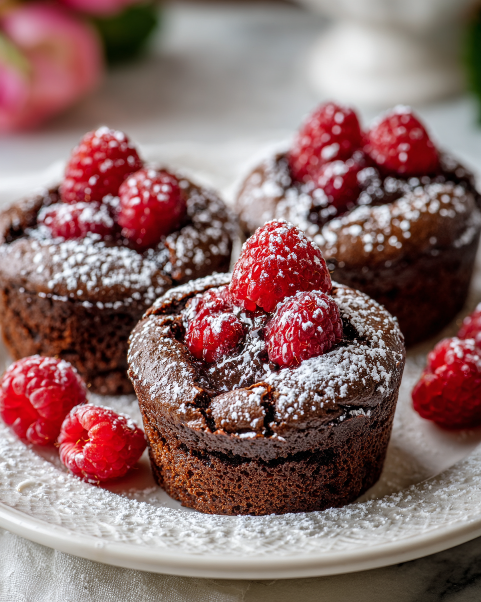 Scopri i Cupcake al Cioccolato con Lamponi Cupcake al cioccolato fondente con lamponi freschi