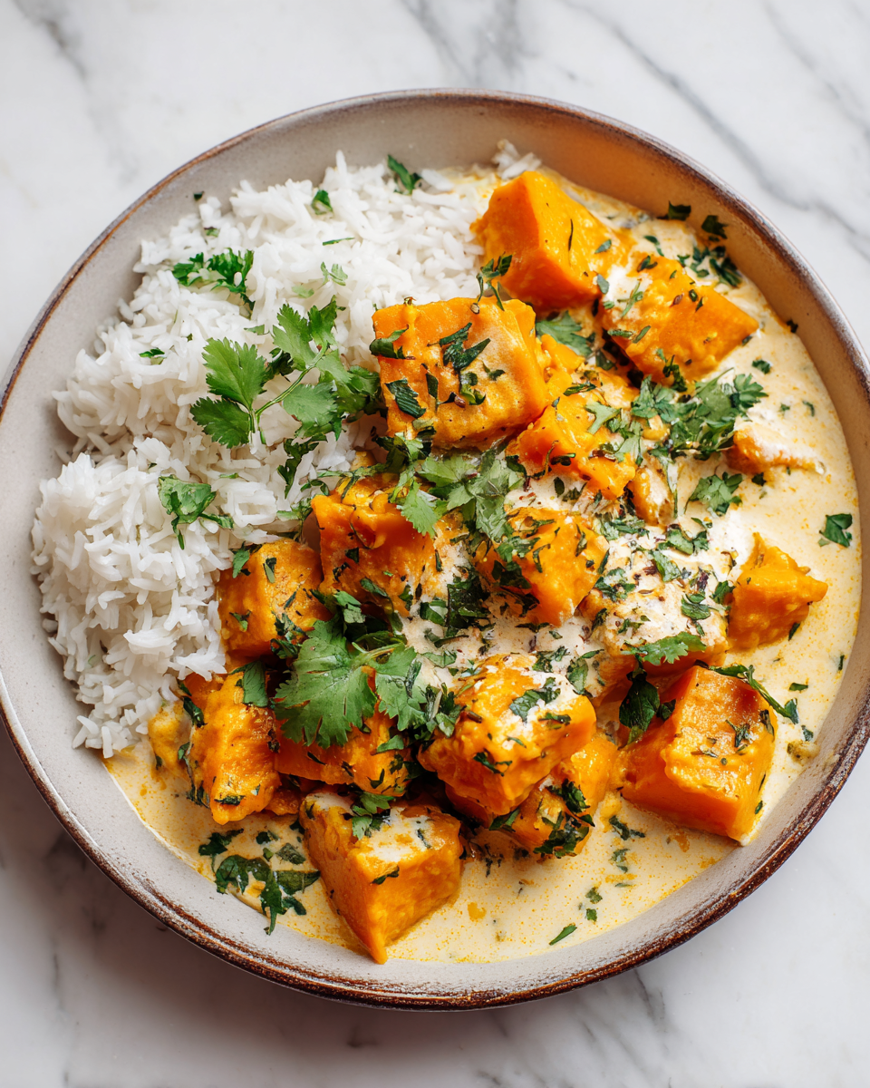 Comfort Food: Curry di Zucchini Butternut con Latte di Cocco Curry di Zucchini Butternut con latte di cocco, un piatto autunnale ricco e cremoso, perfetto per una cena autunnale.