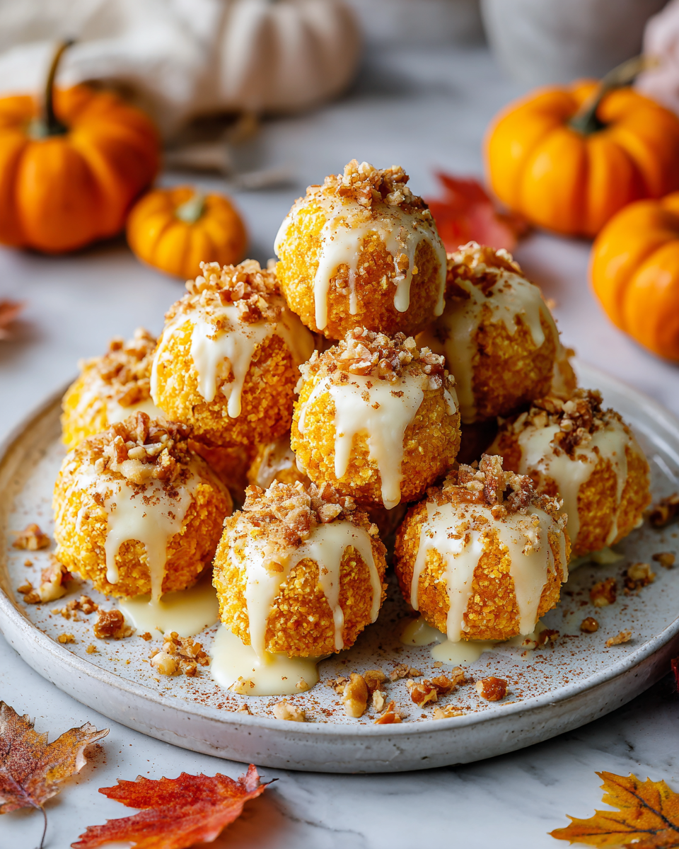 Palline di cheesecake alla zucca, dolci autunnali facili e deliziosi, dessert freschi, ricetta zucca, palline cheesecake, dolci per feste.