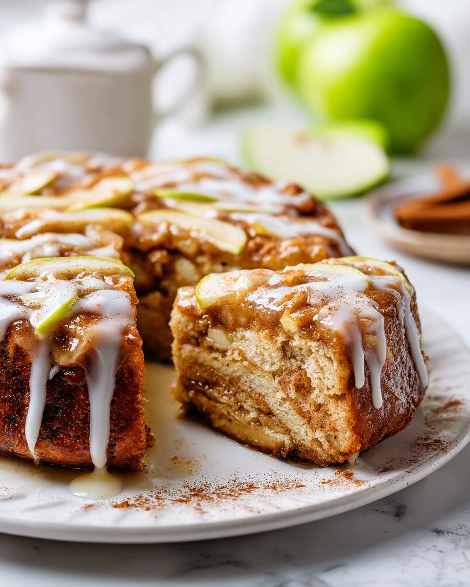 Delizioso Pane Fritto di Mele Amish per l'Autunno Pane fritto di mele Amish avvolto in spezie autunnali