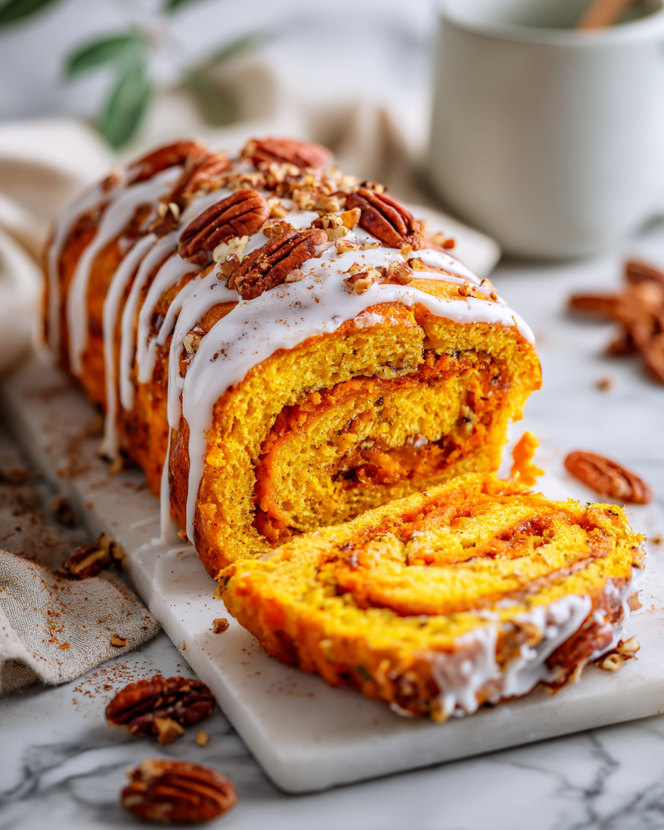 Deliziosi Rotoli alla Zucca e Cannella per l'Autunno Rotoli alla zucca e cannella freschi, dolci e soffici, perfetti per l'autunno e riunioni di famiglia.