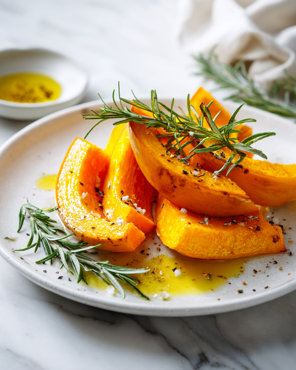 Ricetta di zucca arrosto autunnale con ingredienti freschi, ideale per insalate e contorni.