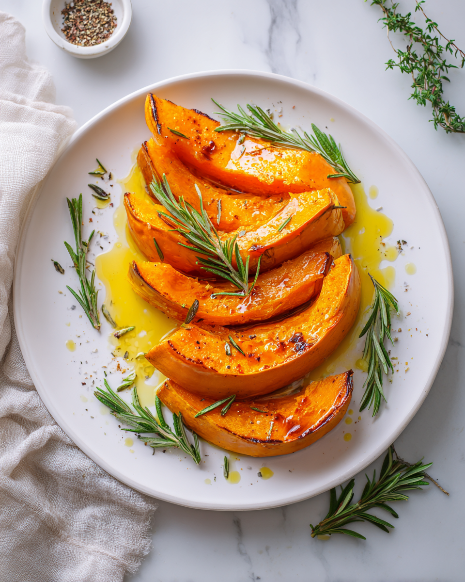 Ricetta di zucca arrosto autunnale con ingredienti freschi, ideale per insalate e contorni.