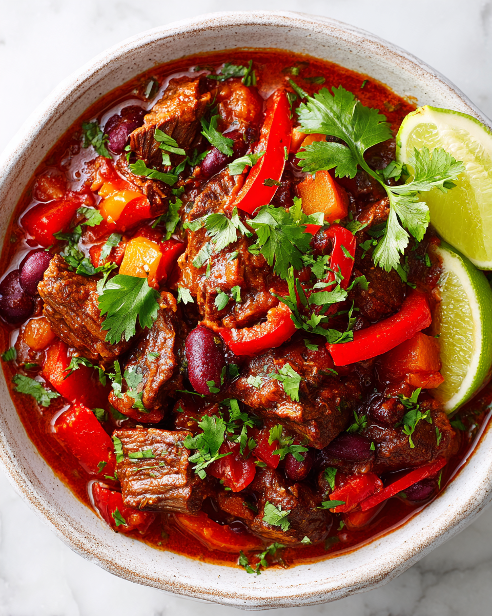 Chili di Costine: Il Piatto Perfetto per le Serate Autunnali Chili di costine autunnali ricco e saporito, ideale per le serate in famiglia.