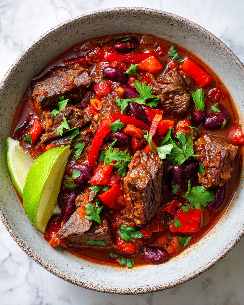 Chili di Costine: Il Piatto Perfetto per le Serate Autunnali Chili di costine autunnali ricco e saporito, ideale per le serate in famiglia.