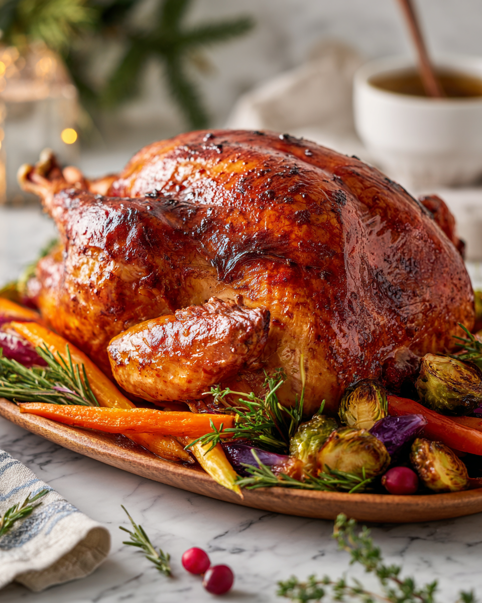 Delizioso tacchino affumicato al pellet, ricetta ideale per le feste, con aromi intensi e sapori avvolgenti.